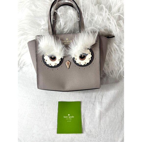 Kate Spade SET OF 4 -‎ Owl-Themed Bag, Cardholder & Keychain Set with Dustbag - Picture 2 of 15